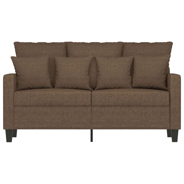 vidaXL 2-Seater Sofa Brown 47.2" Fabric
