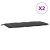 vidaXL Garden Bench Cushion Melange Anthracite 100% polyester