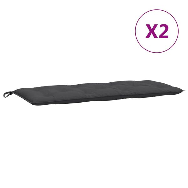 vidaXL Garden Bench Cushion Melange Anthracite 100% polyester