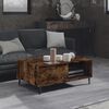 vidaXL Coffee Table Smoked Oak Engineered Wood, Metal Coffee Table