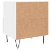 vidaXL Bedside Cabinet Set of 2 White Engineered wood, iron