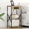 vidaXL Bedside Cabinet with Shelf Sonoma Oak 16.14 x 12.20 x 29.92 in