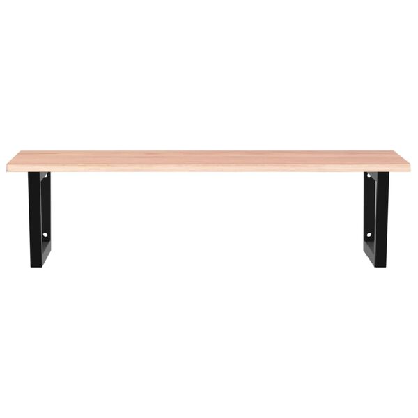 vidaXL Basin Shelf Wall Mounted Steel and Solid Wood Oak