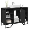 vidaXL Bathroom Sink Cabinet Black 35.8x13.8x23.6" Engineered Wood