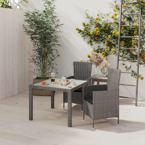 vidaXL Outdoor Dining Set Grey, Dark Grey