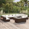 vidaXL Garden Lounge Set Brown, Cream