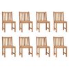 vidaXL Garden Chair Set of 8 Teak Brown