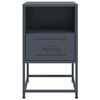 vidaXL Bedside Cabinet Anthracite Steel Medium Bedside Cabinet