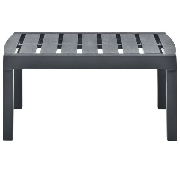 vidaXL Garden Table Anthracite Plastic 30.7 x 21.7 x 15.0 in Durable