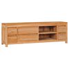 vidaXL TV Cabinet Teak Brown Solid Teak Wood Medium