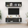 vidaXL TV Cabinet Set of 2 Grey Engineered Wood 56.1 in tall