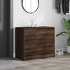 vidaXL Shoe Cabinet Brown Oak Engineered Wood Compact Shoe Cabinet