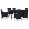 vidaXL Garden Table And Chair Black