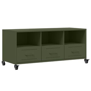 vidaXL TV Cabinet Olive Green Cold-Rolled Steel Medium TV Cabinet