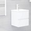 vidaXL Sink Cabinet White Engineered wood Sink Cabinet Rectangular