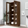 vidaXL Display Cabinet Brown Oak Engineered wood, glass Tall