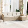 vidaXL Garden Sofa Set Beige, Cream White