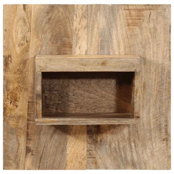 vidaXL Bedside Cabinet Natural Mango Solid Rough Mango Wood