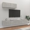 vidaXL TV Cabinet Set Set of 3 Concrete Grey Engineered Wood Medium