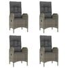 vidaXL Garden Dining Set Black and Gray