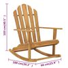 vidaXL Adirondack Rocking Chair Set of 2 Teak Wood Solid Teak Wood