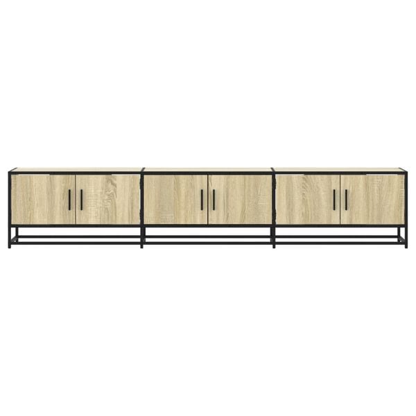 vidaXL TV Cabinet Sonoma oak Engineered wood, metal Large Durable