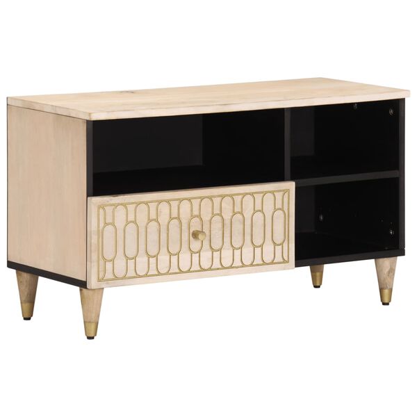 vidaXL TV Cabinet Natural Solid mango wood, engineered wood Medium