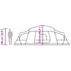 vidaXL Family Tent with Porch Dome 9-Person Grey and Orange Waterproof