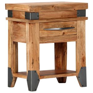 vidaXL Bedside Cabinet Natural Wood Solid Acacia wood