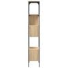 vidaXL Bookcase Sonoma oak Engineered wood, Metal Large Adjustable Feet