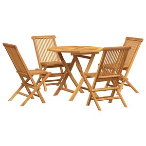 vidaXL Garden Dining Set Warm Teak Brown Teak wood 33.5 x 33.5 x 29.9 in