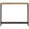 vidaXL Console Table Black, Mango Wood Solid Mango Wood, Iron