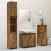 vidaXL Bathroom Cabinet Smoked Oak Engineered Wood 11.8 x 11.8 x 37.4 in