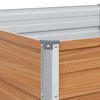 vidaXL Garden Raised Bed Silver Galvanized Steel 126 x 31.5 x 30.3 in