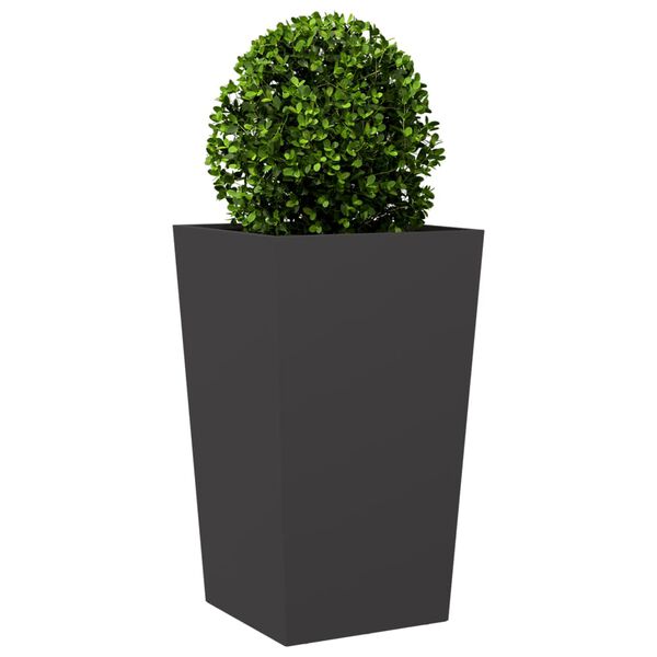 vidaXL Garden Planter Black Cold-rolled steel Large Durable
