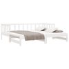 vidaXL Day Bed White Solid pine wood Twin Pull-Out Day Bed