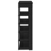 vidaXL Shoe Rack Black Engineered Wood Medium Shoe Rack Rectangular