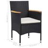 vidaXL Dining Set Black and Brown