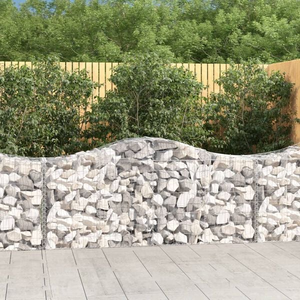 vidaXL Gabion Basket Silver Galvanized Iron Large Durable