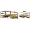 vidaXL Garden Sofa Set Natural Wood Solid Pine Wood Standard Modular