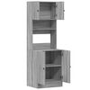 vidaXL Kitchen Cabinet Gray Sonoma 23.6"x19.7"x70.9" Engineered Wood
