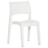 vidaXL Garden Chair Set of 2 White Polypropylene Standard Stackable
