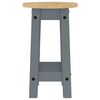 vidaXL Bar Stool Grey Solid Pine Wood with Honey Wax Finish Medium