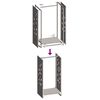 vidaXL Firewood Rack 15.7x11.8x31.5" Stainless Steel