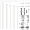 vidaXL Garden Fence 3 pcs White 170 x 140 cm Powder-Coated Steel