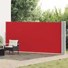 vidaXL Side Awning Red and Grey