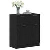 vidaXL Sideboard Black Oak 23.62 x 11.81 x 27.56 in Engineered Wood