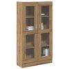 vidaXL Highboard Artisan Oak Engineered Wood Tall Decorative Inlays