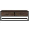 vidaXL Coffee Table Brown Oak Engineered Wood and Metal