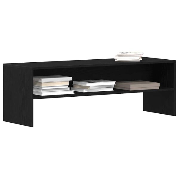 vidaXL TV Cabinet Black Oak Engineered Wood 47.2 x 15.7 x 15.7 in